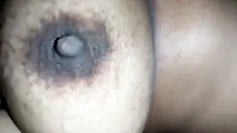 Hubby Squeezing His Wife Massive Natural Tits Recording On Phone