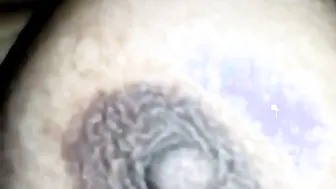 Hubby Squeezing His Wife Massive Natural Tits Recording On Phone