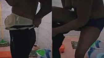 Naughty GF Stripping In Bathroom Caught On Hidden Cam