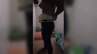 Naughty GF Stripping In Bathroom Caught On Hidden Cam