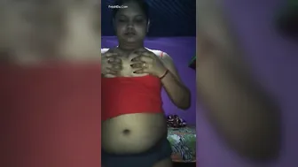 GF Playing With Her Huge Boobs For Me On Video Tonight
