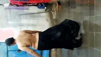 Horny Aunty Enjoying Wet Rain Bath Exposing Her Body Completely