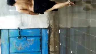 Horny Aunty Enjoying Wet Rain Bath Exposing Her Body Completely