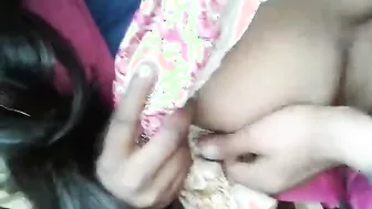 GF Spreading Her Legs Showing Pussy To Boyfriend