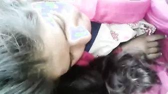 GF Spreading Her Legs Showing Pussy To Boyfriend