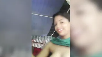 Petite Desi Babe Flashing Her Small Perky Tits On Camera