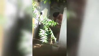 My Wife Bathing Naked Soaping Her Body Under Running Water