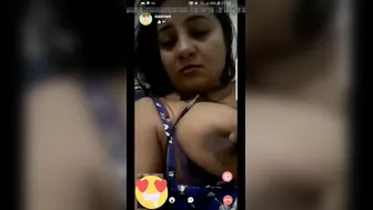 Horny GF Showing Off Tits And Pussy On Video Call