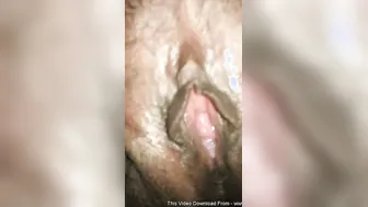 Wet Pussy Getting Fingered Closeup Spreading Lips For Camera