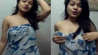 Indian GF Slowly Stripping Everything Off For Her Lover