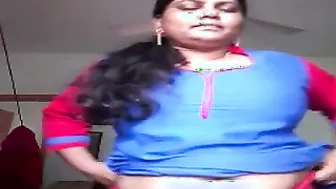 Bhabhi Stripping Naked Showing Her Huge Tits And Pussy To Lover