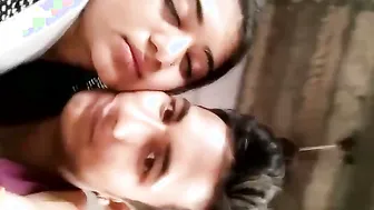 Indian Lovers Making Out Passionately Behind Closed Doors