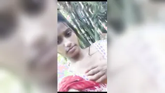 Young Babe Recording Herself Teasing With Her Boobs Out For Him