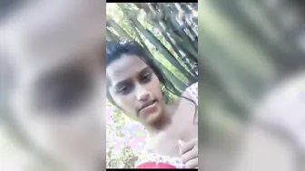 Young Babe Recording Herself Teasing With Her Boobs Out For Him