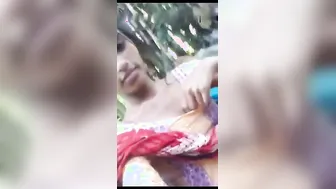 Young Babe Recording Herself Teasing With Her Boobs Out For Him