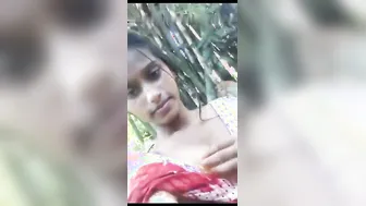 Young Babe Recording Herself Teasing With Her Boobs Out For Him