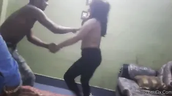 Topless Wife Dancing Drunk With Local Boys At Late Night Party