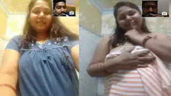 Desi Aunty Showing Off Her Big Natural Tits On Video Call