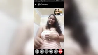 Desi Aunty Showing Off Her Big Natural Tits On Video Call