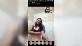 Desi Aunty Showing Off Her Big Natural Tits On Video Call