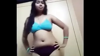 GF Making Hot Stripping Video Sending To Her Boyfriend