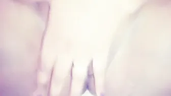 Hot College Girl Rubbing Her Freshly Shaved Tight Pussy