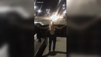 Delhi Wife Flashing Tits Topless In Car During Rush Hour Dare