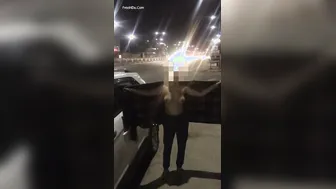 Delhi Wife Flashing Tits Topless In Car During Rush Hour Dare