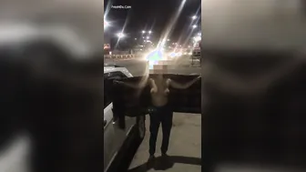 Delhi Wife Flashing Tits Topless In Car During Rush Hour Dare