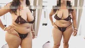 Chubby Wife Modeling Sexy Bikini Walking Around Our Apartment