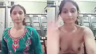 Cute Desi Girl Getting Completely Naked On Bed For Boyfriend