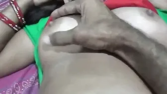 Hubby Fingering His Wife's Wet Pussy And Squeezing Her Tits