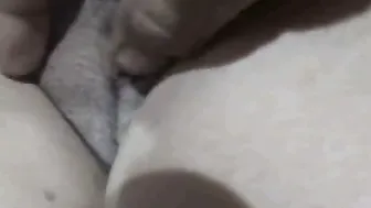 Hubby Fingering His Wife's Wet Pussy And Squeezing Her Tits
