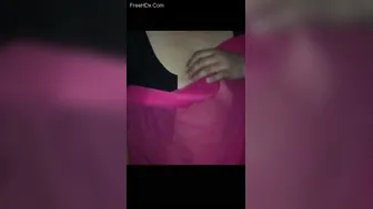 Married Bhabhi In Pink Saree Pressing Her Own Tits Moaning Now