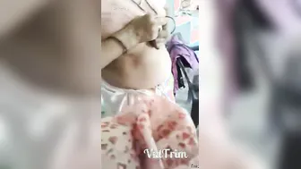 Indian Aunty Showing Off Her Heavy Milky Breasts On Phone Call