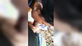 Village Girl Flashing Boobs And Sucking Cock Outdoors In Public