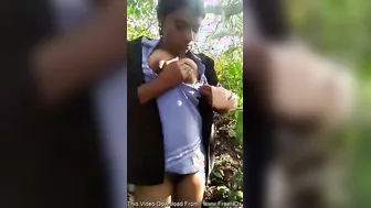 Village Girl Flashing Boobs And Sucking Cock Outdoors In Public