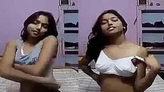 Indian GF Fingering Herself In Amateur Selfie Video Clip