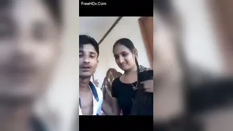 Groping My GF's Soft Boobs Kissing Them In Our Bedroom