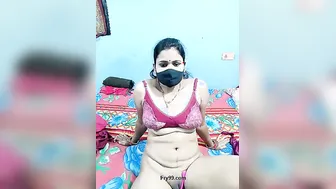 Early Morning Strip With Horny Desi Milf Showing It All Off