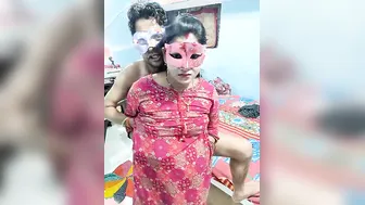Desi Housewife Aunty Stripping Bare In Her Bedroom Live Show