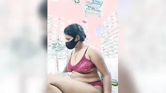 Curvy Indian Aunty Showing Everything While Husband Is Away Today