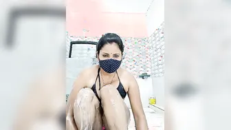 Late Night Desi Aunty Strip Show Revealing Her Body For Watchers