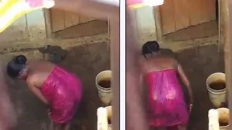 Village Bhabi Caught Bathing Nude On Hidden Camera Footage