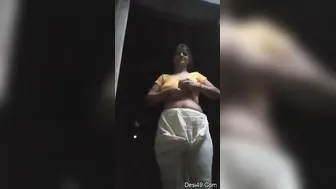Naughty Bhabhi Filming Herself Completely Nude In The Bathroom