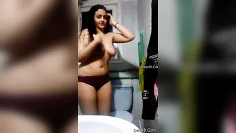 Shy College Girl Slowly Revealing Her Perky Boobs On Camera