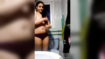 Shy College Girl Slowly Revealing Her Perky Boobs On Camera