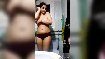 Shy College Girl Slowly Revealing Her Perky Boobs On Camera