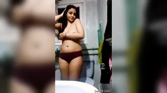 Shy College Girl Slowly Revealing Her Perky Boobs On Camera