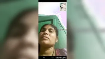 Bhabhi Teasing During Video Call Flashing Her Big Tits Again
